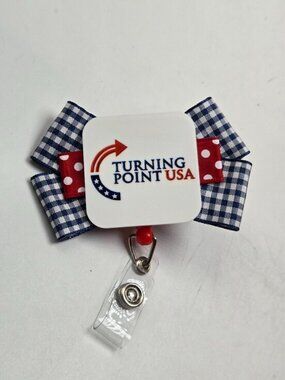 OOAK Handmade Turning Point USA Badge Reel Charlie Kirk Freedom Name Tag Holder